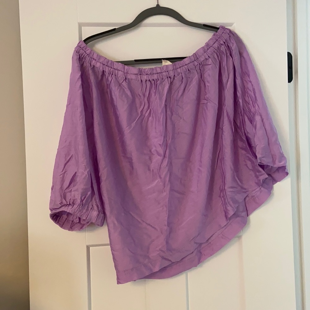 Maeve one sleeve off the shoulder shirt